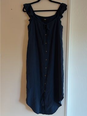 Hatch Jenna Midi Dress Blue